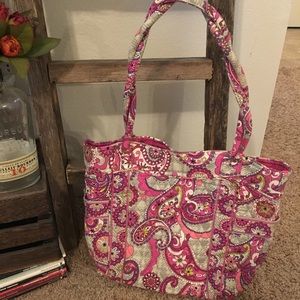💕Vera Bradley Bucket Tote Paisley Meets Plaid